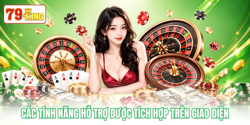 Các tính năng hỗ trợ được tích hợp trên giao diện